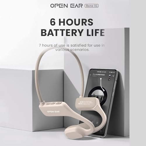 Revolutionary Bone Conduction Wireless Sport Earbuds – Open Ear Design for Enhanced Awareness and Comfort – Sweatproof Bluetooth 5.2 Headphones for Running, Gym, and Hands-Free Calls – Lightweight Ergonomic Fit for Active Lifestyles – Waterproof Technology for Ultimate Durability and Performance