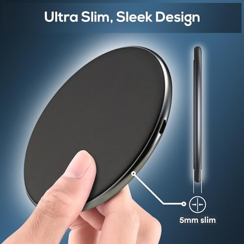 Effortless 10 W Dual Coil Qi Wireless Charging Stand – Premium USB-C Fast Charger for i Phone & Samsung Galaxy – Sleek Design with Over-Heat Protection, Perfect for Home & Office Use