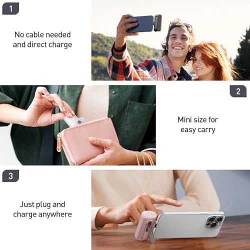 Compact 20 W PD Fast Charging Portable Power Bank for i Phone 15 and Samsung – 5000 m Ah USB-C Battery Pack with LED Display for Enhanced Efficiency and Compatibility – Ideal for Travel and Daily Use