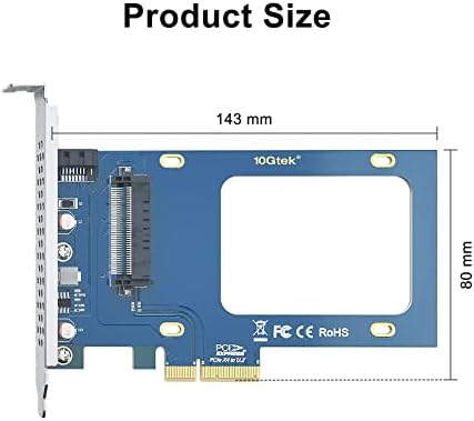 Unlock Unmatched Data Storage with the 10 GTEK PCIe 3.0 x8 Dual U.2 NVMe SSD Adapter Card – Optimize Performance for Servers, NAS & Desktops with Effortless Integration and High-Speed Transfers for Gaming, Video Editing, and Data Management