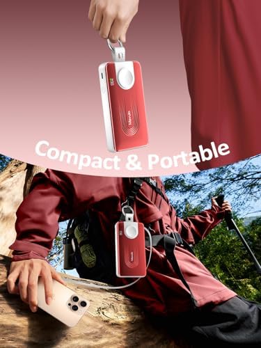 Mavulo Ultra-Fast Wireless Power Bank for Apple Devices – 10000 m Ah Portable Keychain Charger with Retractable USB-C Cable, 20 W Quick Charge Capability, LED Battery Indicator – Compatible with i Phone 15/16, i Pad, Air Pods Pro, and Apple Watch – Sleek Black Design for On-the-Go Power Solutions