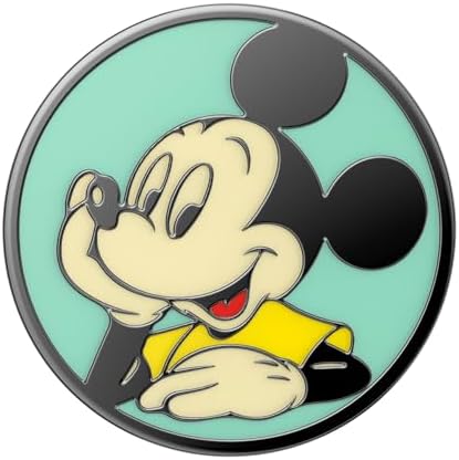 Disney Classic Mouse Pop Sockets Phone Grip with Versatile Kickstand – Ultimate Anti-Drop Phone Holder for One-Handed Use and Easy Style Switchability – Compatible with i Phone, Samsung, and Most Cases – Ideal for Wireless Charging and Everyday Convenience