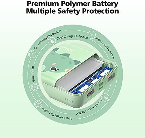 Yoobao 10,000 m Ah Cute Cake Portable Charger – PD 20 W USB-C Power Bank for Fast Charging i Phone 14/13, i Pad, Android & Samsung – Stylish Mini Battery Pack for Girls & Kids Travel – Ultimate Compatibility & Performance