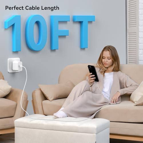 Apple 16 Series 45 W USB-C Rapid Charger with 6.6 ft Type-C Cable – Ultimate Fast Charging Solution for i Phone 16, Galaxy S24/S23, and All USB-C Devices – Compact, Durable, and Safety-Enhanced Power Adapter for On-the-Go Efficiency