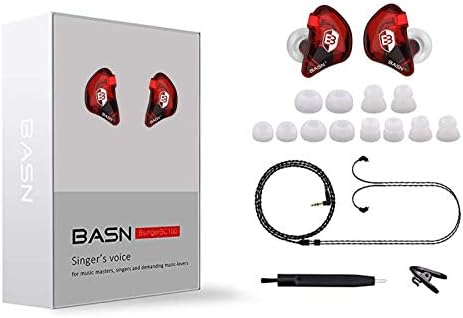 BASN Bsinger BC100 Professional In-Ear Monitor Headphones – Noise-Isolating IEM Earbuds for Musicians and Audiophiles with Universal Fit, Enhanced Compatibility, and Superior Sound Clarity in Sleek Blue Design