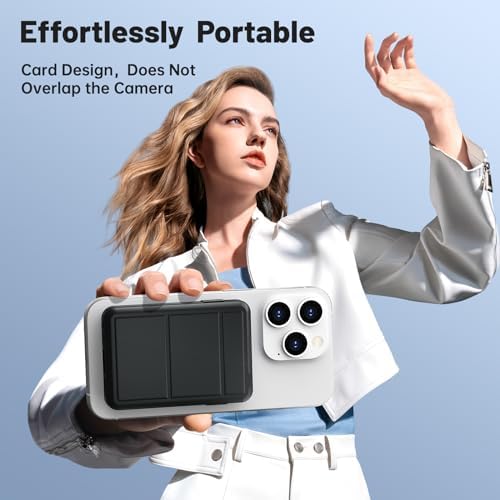 Azmuth Mag Safe 10,000 m Ah Magnetic Power Bank – Rapid 22.5 W PD Charging with LED Display, Portable Wireless Charger for i Phone 12-16, Pro, Pro Max – Integrated Stand for Effortless Use, Ultimate Compatibility, and Efficiency