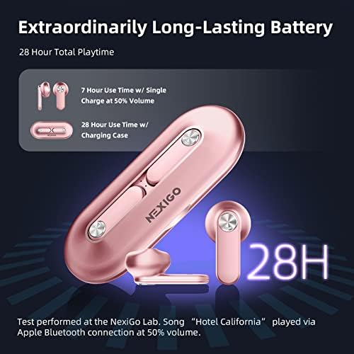 Nexi Go Air T2 Ultra-Thin Wireless Earbuds – Superior Qualcomm QCC3040 Chipset, Bluetooth 5.2 for Instant Connectivity, 4-Mic CVC 8.0 Noise Cancelling for Exceptional Clarity, apt X High-Definition Sound, 28-Hour Playtime with Quick USB-C Charging, IPX5 Waterproof Design for Active Lifestyles – Sleek Black Finish for Ultimate Comfort and Style