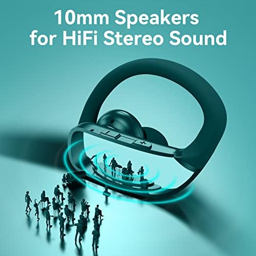 Elevate Your Sound Experience with Bmani Wireless Earbuds: 48-Hour Playtime Bluetooth Headphones with LED Battery Indicator, Secure Over-Ear Design, Built-in Mic for Hands-Free Calls, Ideal Sport Earphones for Active Lifestyles