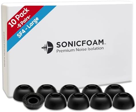 Premium Memory Foam Earbud Tips for Ultimate Noise Isolation – 20 Pack of Comfortable Replacement Foam Tips for In-Ear Headphones (SF3 Small, Black) – Elevate Your Sound Experience with Enhanced Compatibility and Comfort