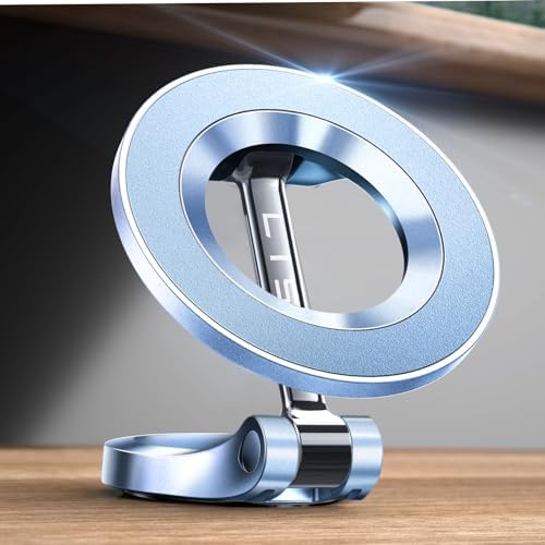 LISEN Ultra Magnetic Mag Safe Car Dashboard Mount for i Phone 16 Pro Max – Glacier Blue | 360-Degree Rotating Phone Holder for Secure Hands-Free Navigation | Premium Accessory for i Phone Users & Tech Lovers | Enhanced Stability for Safe Driving | Stylish and Functional Gift Idea