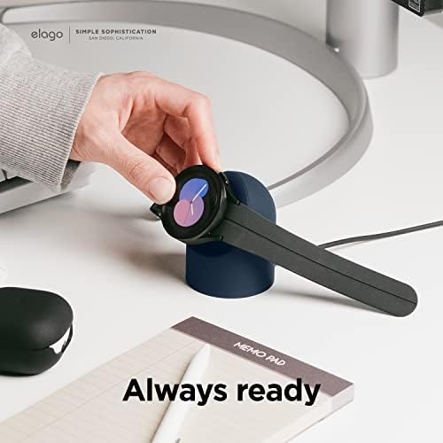 elago GW2 Smartwatch Charging Stand for Samsung Galaxy Watch 8/8 Classic, 7/Ultra, 6/6 Classic, 5/5 Pro – Stylish Desk Organizer with Enhanced Charging Speed (Cable Not Included) – Sleek White Design for Efficient Power Solution and Easy Accessibility