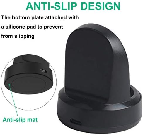 Efficient Charging Dock for Samsung Galaxy Watch 1 (42 mm/46 mm) – Fast Power-Up Solution for SM-R800/R810/R815 Models, Portable Black Cradle with Enhanced Durability and Compatibility for Active Lifestyles