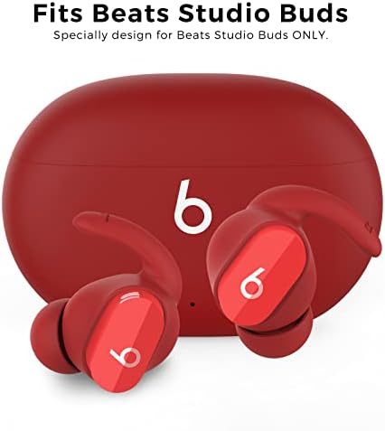 Aha Style Silicone Ear Hooks for Beats Studio Buds 2021 – 3 Pairs of Anti-Slip Covers for Ultimate Comfort and Secure Fit – Perfect for Running and Active Lifestyles – Classic Black Earbud Accessories Enhancing Audio Experience Without Charging Case Compatibility