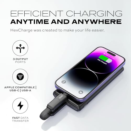 Premium Statik Hex Charge Keychain Charger Cable – 4 in 1 Universal Charging Solution with 60 W Fast Charge – Compact Keyring Design for i Phone, USB-C, and USB-A Devices – 2-Pack for Ultimate Convenience and Versatility