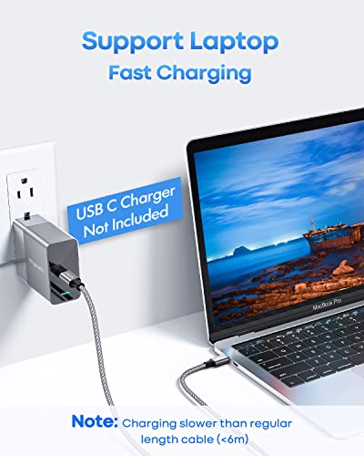 Ultra-Durable 16 ft USB C to USB C Cable – High-Speed PD Charging Cord with Braided Design, Ideal for Samsung Galaxy S21, Pixel, i Pad Pro 2020 & More – Unmatched Length for Ultimate Convenience and Performance