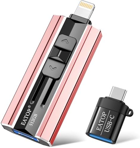 Revolutionize Your Data Storage with the 512 GB Light Purple 4-in-1 Flash Drive – Effortless Backup for i Phone, i Pad, Android & Computer Users – Plug-and-Play Convenience, No Apps Needed, Perfect for Photographers & Busy Professionals!