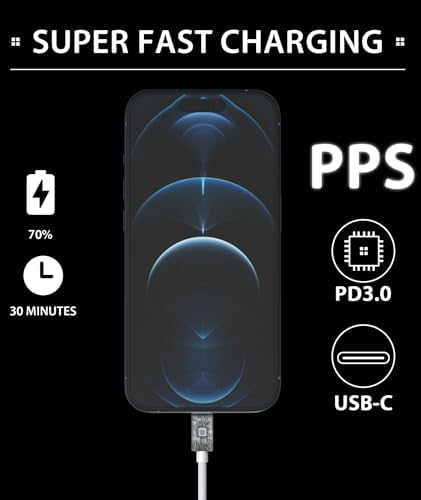 Maximize Charging Efficiency with the 2025 45 W Super Fast USB C PD3.0 Charger & 10 FT Type C Cable Bundle – Ultimate Power Solution for i Phone 16 Series and Galaxy S24, Perfect for On-the-Go Users Seeking Speed and Convenience