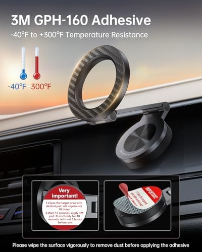 SYNCWIRE Mag Safe Car Mount – Ultimate 360° Rotating Magnetic Phone Holder for All Smartphones, Adjustable Metal Arm for Custom Positioning, Ultra-Strong Magnet for Secure Dash Installation, Perfect Companion for i Phone 16, 15, 14, 13 Pro Max – Elevate Your Driving Experience with Seamless Accessibility and Stability