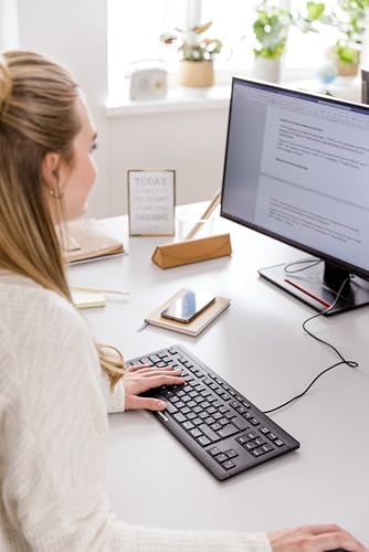 CHERRY Stream TKL Wired USB Keyboard – Compact Silent Keystroke Design for Enhanced Office Productivity and Ergonomic Comfort – Ideal for Professionals and Minimalist Workspaces