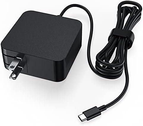 High-Efficiency USB-C 65 W/45 W AC Adapter for Asus Chromebooks & Zenbooks – Versatile Charging Solution with Foldable Plug, 5.9 ft Power Cord, and Universal Compatibility – Ideal for Travel, Business, and School Use – CE/FCC/ROHS Certified with 12-Month Warranty, Enhanced Safety Mechanisms for Optimal Device Protection