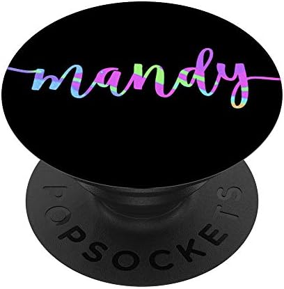 Mandy’s Customizable Pop Socket Grip in Purple Pink Rainbow – Stylish Phone & Tablet Accessory with Enhanced Grip, Versatile Stand Functionality, and Unique Personalization for a Trendy Mobile Experience