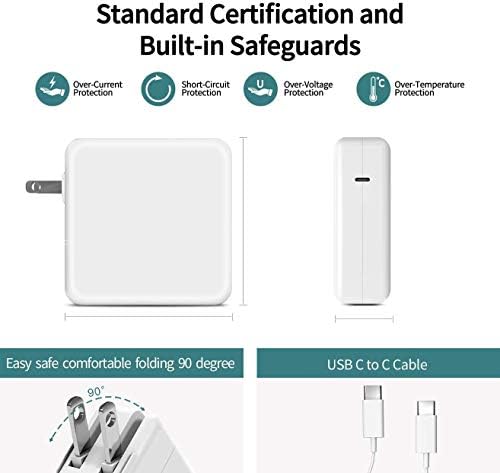 70 W Ga N USB-C Fast Charger with 6.6 FT Cable – Ultimate Compatibility for Mac Book Air & Pro (2018-2024) and i Phone 16/15 Series – High-Speed Charging for M1 to M4 Chipsets – Versatile Power Adapter for i Pad Pro and All USB-C Devices – Reliable Performance with 12-Month Warranty – Efficient Power Delivery for Optimal Device Charging