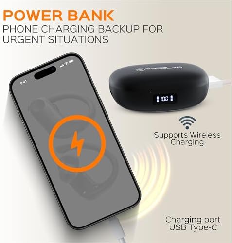 TREBLAB X3 Pro True Wireless Earbuds – Ultimate Workout Companion with Bluetooth 5.3, Exceptional Bass, and Noise Isolation, 145 Hours Playtime, IPX5 Waterproof & Sweatproof Design, Dual Mics for Crystal-Clear Calls, Perfect for Active Lifestyles