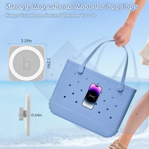 Vibrant Hot Pink Magnetic Phone Holder for Bogg Bag Accessories – Effortless Hands-Free Access for i Phone & Android Devices – Perfect Beach Tote Companion for Stylish Organization and Secure Attachment