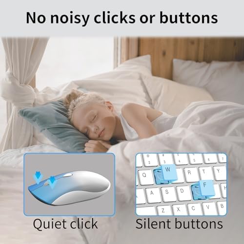 Ultra-Slim 2.4 G Wireless Keyboard with Numeric Keypad – Silent Ergonomic Design for Effortless Typing on PC & Mac, Plug-and-Play USB Receiver, Scissor Switch Technology for Enhanced Comfort and Speed