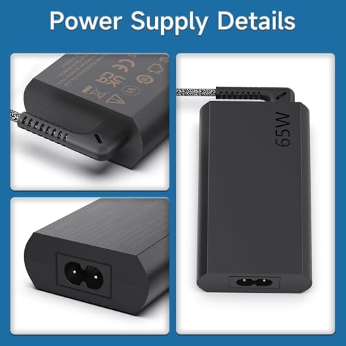 Lenovo 65 W Ga N USB-C Laptop Charger – High-Speed AC Adapter for Think Pad, Yoga, and Chromebook Series – Ultimate Safety Features for Rapid Charging – Versatile Compatibility with Multiple Models – CE/FCC/Ro HS Certified – 12-Month Warranty with 24/7 Customer Support for Peace of Mind