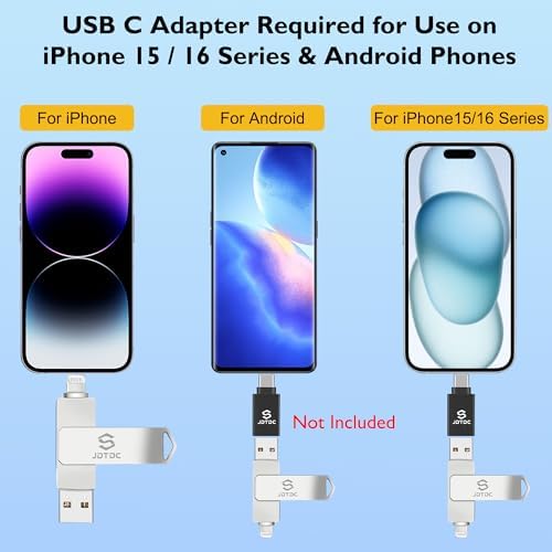 Genuine Apple MFi Certified 128 GB i Phone USB Flash Drive – Real Storage for Effortless Photo Backup & Video Transfer – Lightning Connector with Encrypted Auto Backup – High-Speed, Seamless Compatibility for i Pad & i Phone – Say Goodbye to Fake MFi Clones!