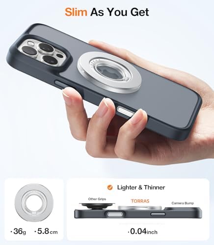Elevate Your Mobile Experience with TORRAS 2025 Upgrade Dual-Ring Mag Safe Phone Grip Holder in Desert Titanium Gold – Ultimate Compatibility for i Phone 16/15/14/13/12/11, Samsung & Google Devices, Innovative Magnetic Kickstand for Effortless Hands-Free Viewing and Enhanced Stability