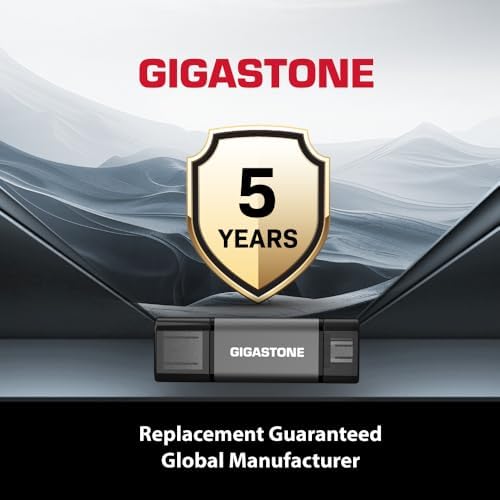 GIGASTONE 16 GB Dual Flash Drive Pack – Ultra-Fast 2-in-1 USB 3.2 Gen 1 with Type-A & Type-C Connectors for Seamless Data Transfer Across Smartphones, PCs, Macs, and More – Plug & Play Design with 100 MB/s Speed and Compact Cap for Easy Portability – Perfect for Students and Professionals