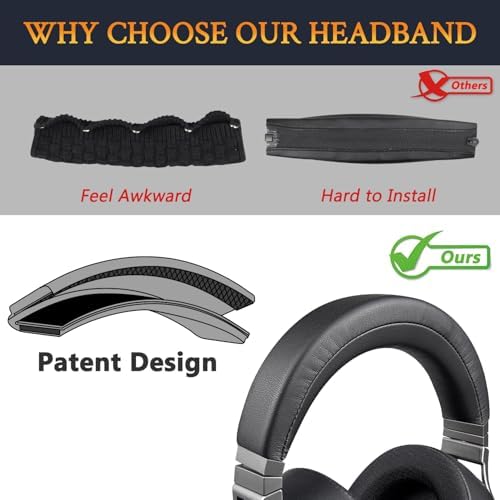 Transform Your Corsair Virtuoso RGB Wireless XT SE Gaming Headset with SOULWIT Protein Leather Headband and Advanced Cooling Gel Earpad Replacement Set – Ultimate Comfort Enhancements for Long Gaming Sessions and Unmatched Performance