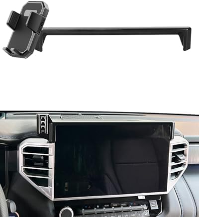 Upgrade Your Toyota Tundra or Sequoia Driving Experience with the 360° Rotating Mag Safe Phone Holder – Premium Dashboard Mount Designed for 2020-2025 Models, Ensures Safety, Accessibility, and Sleek Aesthetics Without Air Vent Obstruction
