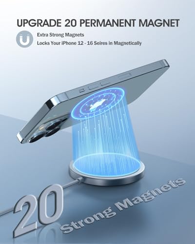 Dual Pack Magnetic Wireless Charger for i Phone 16/15 Series & Air Pods – 15 W Fast Charging Pad, Effortless Magnetic Alignment, Optimal Convenience for Home & On-the-Go Power Solutions