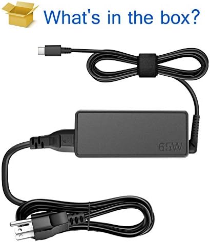 High-Speed 65 W USB-C Laptop Charger for Lenovo Think Pad and Yoga Models – Universal Compatibility & Safety Certified Power Supply for Fast Charging on the Go