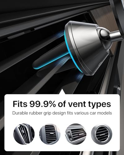 Revolutionize Your Drive with the Andobil Mag Safe Car Mount – Superior Magnetic Grip, Tool-Free Installation | All-Metal 360° Air Vent Holder for i Phone 16/15 & Samsung Galaxy S25, Effortless Navigation & Enhanced Safety on the Go