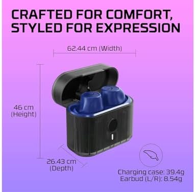 Hyper X Cirro Buds Pro: Premium True Wireless Earbuds with Active Noise Cancellation, Low Latency Gaming, and Bluetooth 5.2 – Versatile IPX4 Sweat-Resistant Design for PC, Nintendo Switch, and Mobile Use – Fast Charging and Ambient Sound Mode for Ultimate Audio Experience