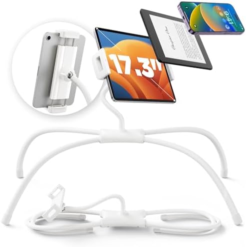 SAIJI Adjustable Tablet Stand Holder – Versatile and Portable Dock for 4.7″-17.3″ Devices, Perfect for Desk, Bed & Gaming – Enhanced Stability, Customizable Viewing Angles, Sleek Black Design for Ultimate Comfort and Productivity