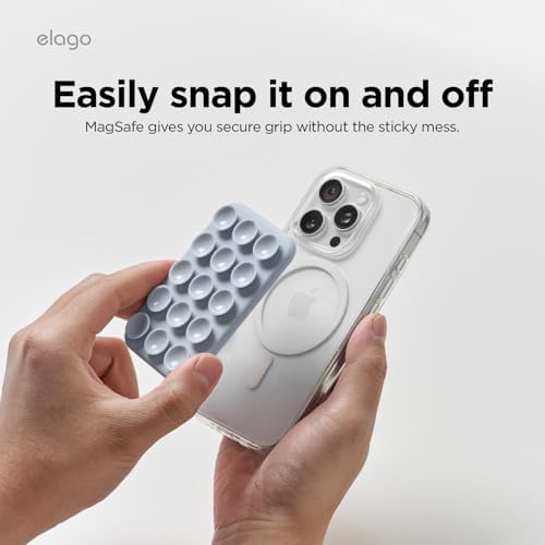 Elago Magnetic Suction Cup Phone Mount in Lovely Pink – Ultimate Hands-Free Solution for Tik Tok & Instagram Creators with Mag Safe Compatibility, Strong Silicone Grip, 360° Rotation for Effortless Content Creation and Live Streaming