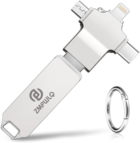 Ultimate 128 GB Photo Stick – Effortless Auto Backup USB Drive for i Phone, i Pad, Android & PC – 4-in-1 Memory Saver for Quick Photo & Video Protection – Compact External Storage Solution for All Devices