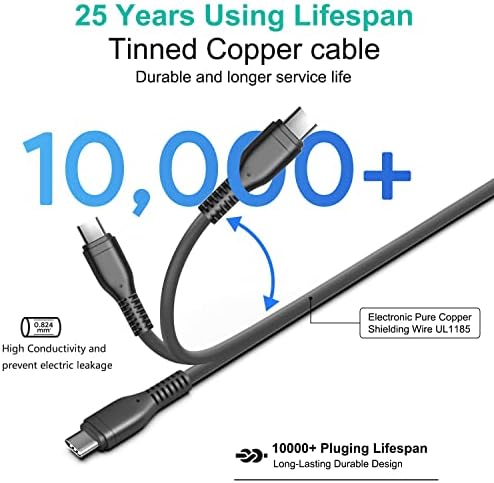 Maximize Your Charging Potential with the HKY 140 W Ga N USB-C Power Adapter: 10 Ft Slim Charger for Mac Book, Dell, Lenovo, MSI, and HP – PD3.1 Fast Charging for Laptops & Docking Stations – Unmatched Portability & Efficiency for Tech Enthusiasts