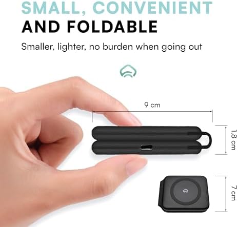 Magnetic Wireless Charging Pad – 2-in-1 Portable Charger for Mag Safe, Perfect Travel Solution for i Phone 16, 15, 14, 13 Pro Max & Air Pods – Compact Foldable Design with Enhanced Speed & Compatibility for On-the-Go Power Needs