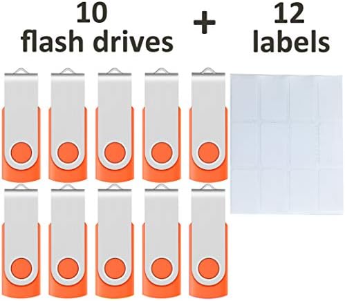 Enfain 10-Pack Red USB Flash Drives 16 GB – High-Speed USB 2.0 Memory Sticks with LED Indicator & 12 Labels for Easy Organization – Reliable & Portable Data Storage Solution for Professionals and Students