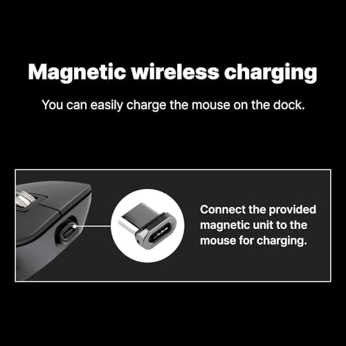 Magnetic Charging Dock for Logitech MX Master 3 S & MX Anywhere 3 S – Sleek White Design for Mac Users, Fast & Effortless Wireless Mouse Charger, Enhance Your Workspace Productivity with Quick Charging Solution