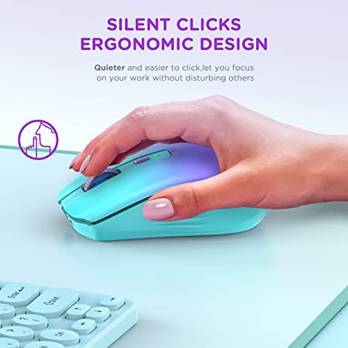 Streamlined Bluetooth Wireless Mouse – Rechargeable Ergonomic Multi-Device Mice (Tri-Mode: BT1/BT2 + 2.4 GHz) with USB Receiver, Stylish Khaki to Pink Design for Laptop, Mac Book, PC, i Mac, i Pad – Ultimate Comfort & Flexibility for Effortless Productivity