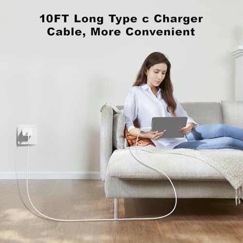 Ultimate 10 FT USB C Fast Charging Bundle for i Phone 16 Series – Dual USB C Charger Block with Long Cords for Enhanced Compatibility and Speed – Ideal for i Phone 16/16 Plus/16 Pro/16 Pro Max, i Pad, and Android Devices – Compact, Durable, and Portable Power Solution
