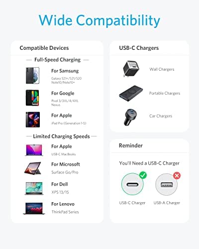 Anker 6 FT USB C to USB C Charging Cable Pack – 60 W Fast Charge for i Phone 16 Series & i Pad Mini 6 – Durable Nylon Braided Design, Enhanced Compatibility & Flexibility for All USB-C Devices (5 Pack)