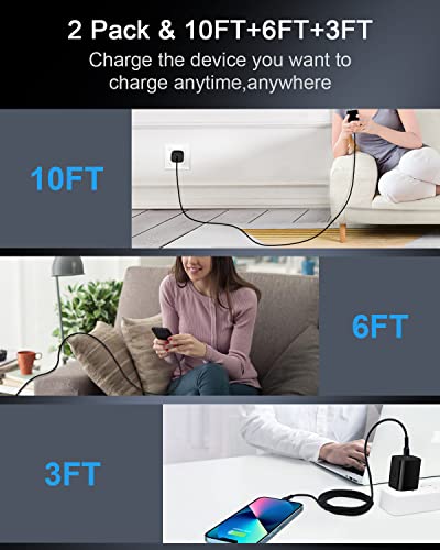 6 FT Samsung Fast Charging Cable (5 Pack) – Universal USB C to C Cord for i Phone 16 Series & Galaxy S25 Ultra – Durable Nylon Braided Design for Quick and Reliable Charging in Car and Home – Enhanced Compatibility with Pro, Max Models & More